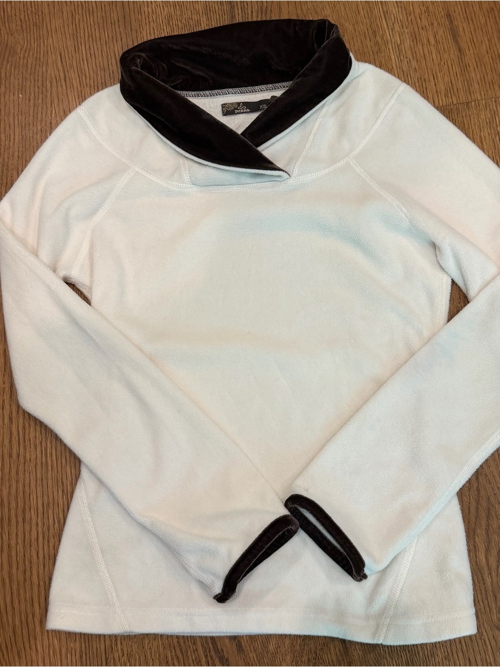 prAna Twisty Fleece Velvet Shawl Collar Pullover Base Layer Sweater Women's XS